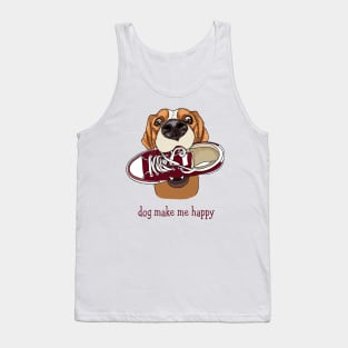 life with a dog. Dog make me happy Tank Top